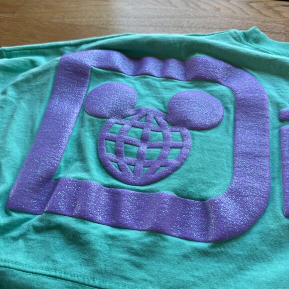 Walt Disney World Glitter Spirit Jersey Little Mermaid Colors Size Small - Picture 9 of 14